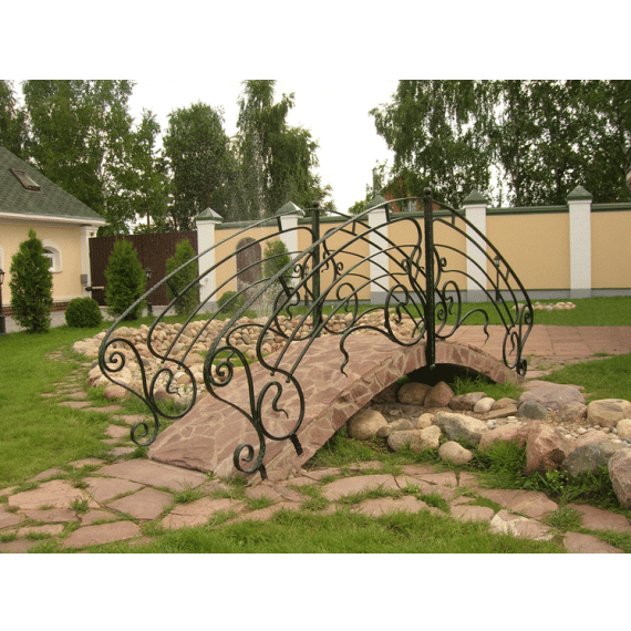 Кованый мостик с отделкой камнем  
        Артикул: SV-FA010
 - фото - 1