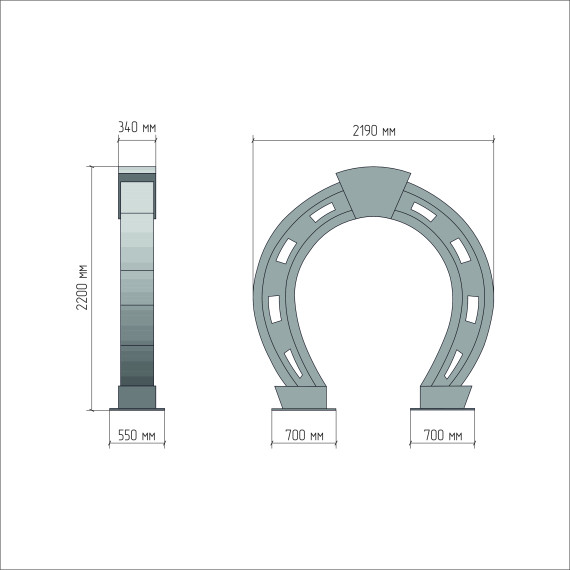 Арт-объект "Подкова"  
        Артикул: SV-SA014
 - фото - 1