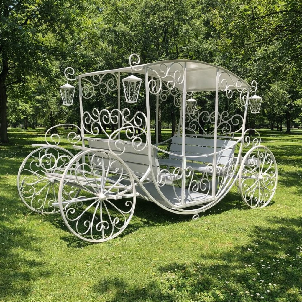 Карета кованая с крышей и лавочками  
        Артикул: SV-FA014
 - фото - 1