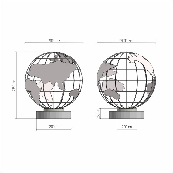 Арт-объект "Глобус"  
        Артикул: SV-SA035
 - фото - 1
